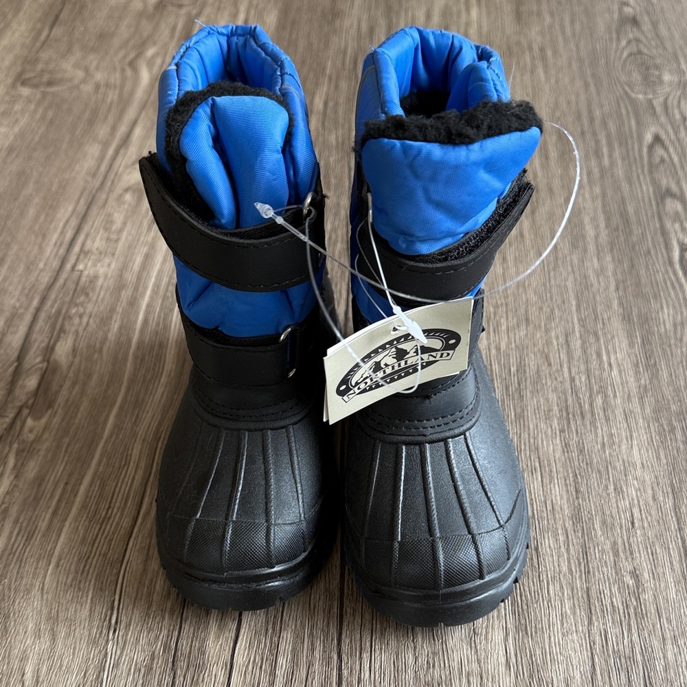 Kids Blue and Black Winter Boots